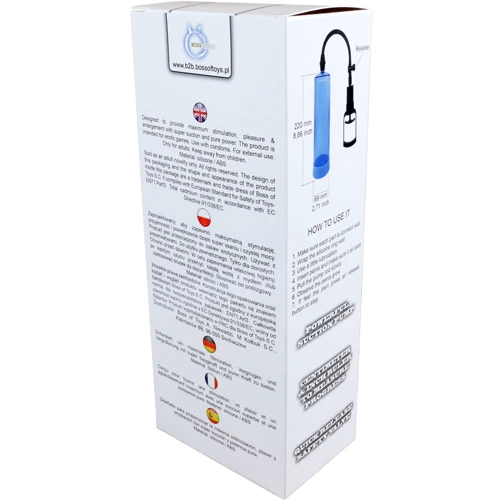 Вакуумная помпа BOSS Power Pump Blue MAX Penis Enlarger