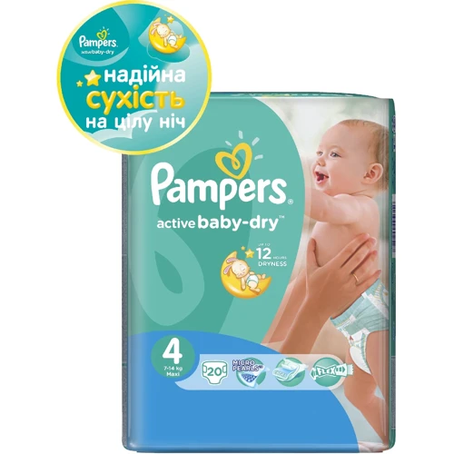 Подгузники Pampers Active Baby Maxi (7-14 кг) Стандарт 20шт (4015600002527)