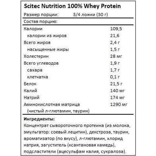 Протеин Scitec Nutrition 100% Whey Protein 920 g /30 servings/ Strawberry
