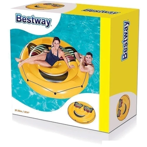 Пляжный надувной матрас - плот для плавания Bestway 43139 Эмодзи 188 см фото 14