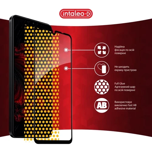 Intaleo Tempered Glass Full Glue Black for Xiaomi Redmi 14C фото 6
