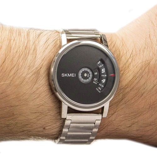 Наручний годинник Skmei 1260 Silver Black: Тип циферблата Аналоговий (стрілочний)