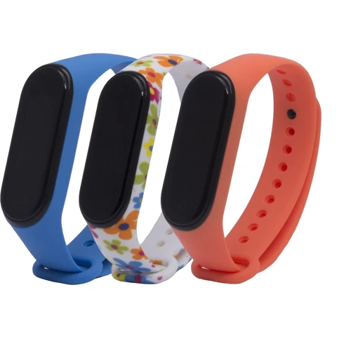 

Набор Tpu Case Orange/Royal Blue/White with flowers for Xiaomi Mi Smart Band 3/4
