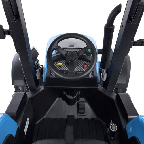 Дитячий електромобіль Bambi Racer трактор із причепом, синій (M 4844EBLR-4)