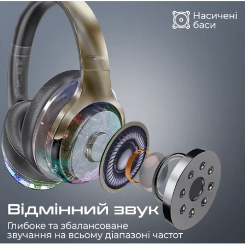 Наушники Promate TransTune Gun Metal (transtune.gunmetal): Тип крепления оголовные