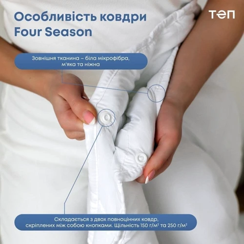 Одеяло ТЕП Four Season 200х210 см (1-00202): Размер, см 210x200