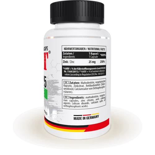 MST Zinc Citrate 25 mg Цинк цитрат 100 вегакапсул: Тип Цинк
