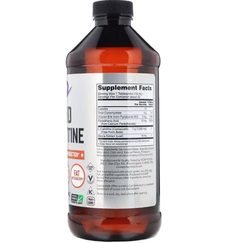Жиросжигатель NOW Foods Liquid L-Carnitine, 1000 mg, 16 fl (473 ml) Citrus: Пол Унисекс