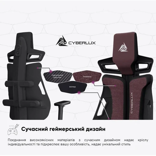 Геймерское кресло Cyberlux V8 Fabric Red (арт. GM- V8 FR) фото 7