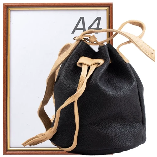 Женская сумка бакет-бэг Valiria Fashion черная (4DETBI2131-2): Застежка Без застежки