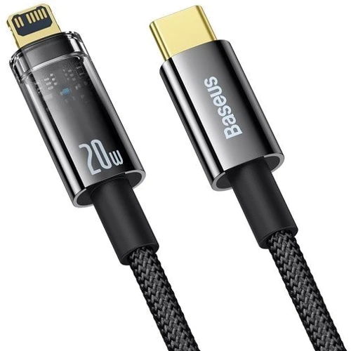 Кабель Baseus Cable USB-C to Lightning Explorer Series Auto Power-Off 20W 2m Black (CATS000101) фото 4