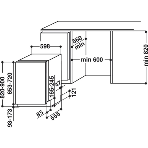 Встраиваемая посудомоечная машина Whirlpool WRIC 3C26 PF: Цвет белый