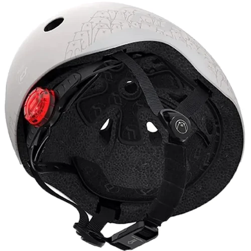 Шлем детский Scoot and Ride Светло-серый с фонариком 45-51см (SR-210225-ASH) фото 5