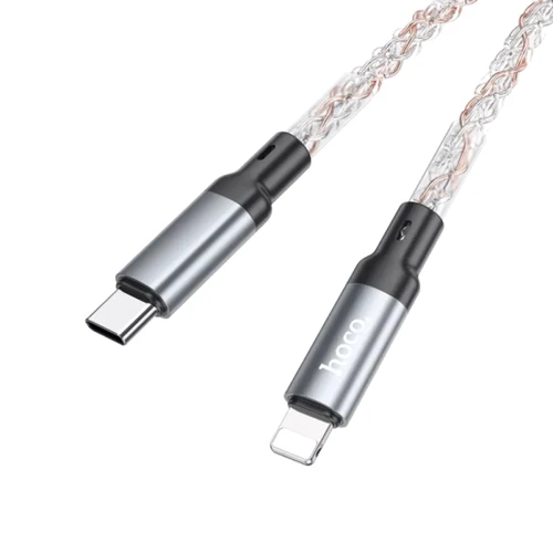 Кабель Hoco Cable USB-C to Lightning U112 3A 20W 1m Gray: Тип USB-C - Lightning