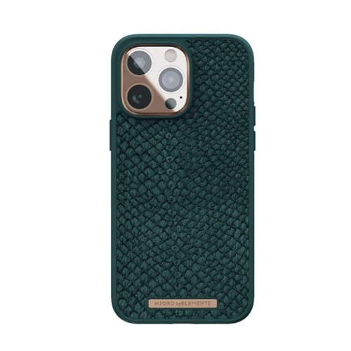 Чехол для iPhone Njord Salmon Leather MagSafe Case Green (NA44SL02) for iPhone 14 Pro Max: Цвет зеленый