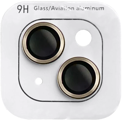 Защитное стекло для iPhone Epik Metal Classic Gold for Camera iPhone 15 / 15 Plus