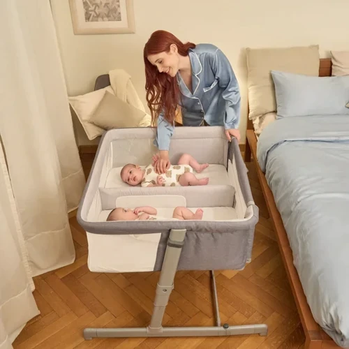 Дитяче ліжечко для двійні Chicco Next2Me Twins (87077.68): Матеріал пластик