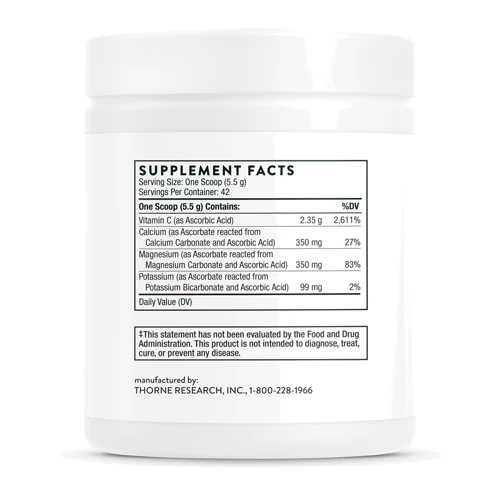 Thorne Research Buffered C Powder 8.15 oz (231 g) буферизованного вітамін С: Тип вітамін C