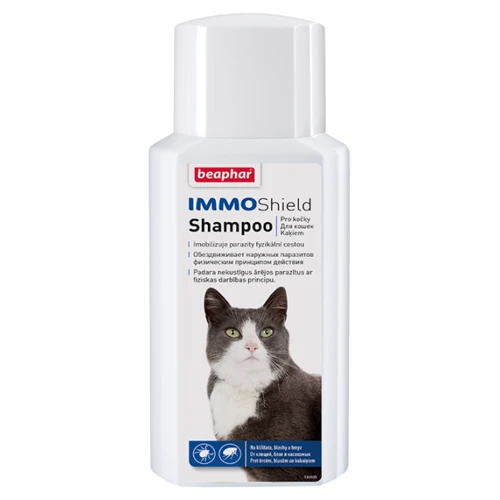 Шампунь від бліх, кліщів та комарів для котів Beaphar IMMO Shield 200 мл (14178)