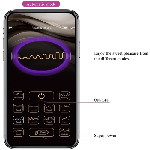 Смарт виброяйцо LYBAILE Pretty Love - Casper Mobile APP (BI-014654HP-1)