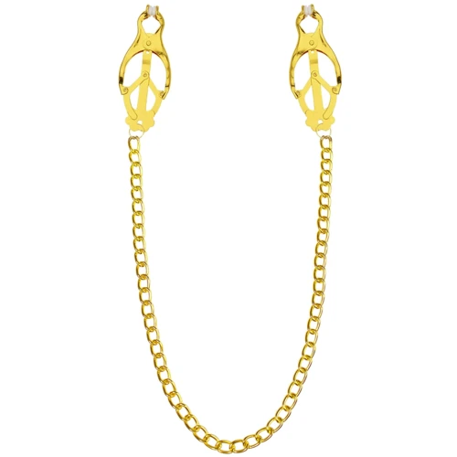 Зажимы для сосков с цепочкой Feral Feelings - Clover nipple clamps, золото/белый: Производитель Feral Feelings