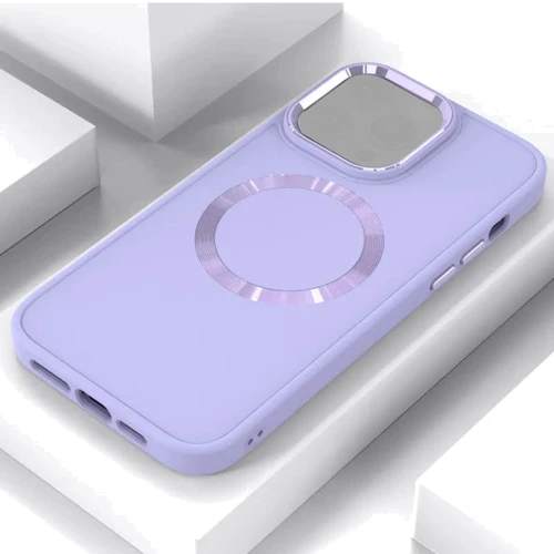 Чехол для iPhone TPU Case Bonbon Metal Style with MagSafe Dasheen for iPhone 13: Цвет фиолетовый