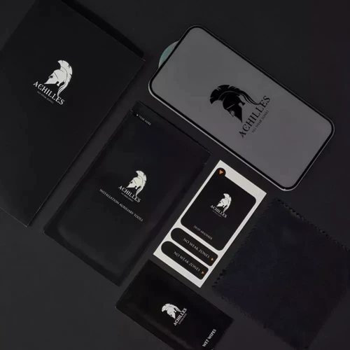 Защитное стекло для iPhone ACHILLES Premium Tempered Glass Black for iPhone 14 Pro Max / 15 Plus / 16 Plus: Тип аксессуара защитное стекло