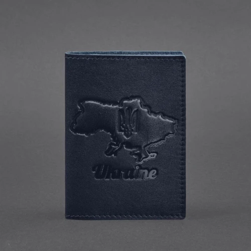 Обложка для паспорта BlankNote синяя (BN-OP-UA-M-navy-blue): Формат кошелька Вертикальный