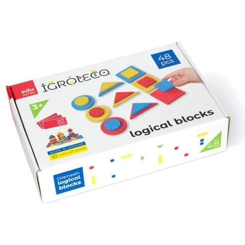 Навчальний набір Igroteco Логічні блоки Дьєнеша 48 деталей (900408)