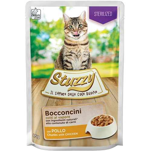 Влажный корм Stuzzy Cat Sterilized Chicken для стерилизованных кошек и кастрированных котов с курицей в соусе 85 г (56076)