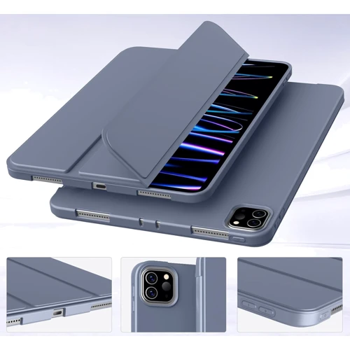 Аксесуар для iPad BeCover Tri Fold Soft TPU Silicone Purple для iPad Pro 11 M4 2024 (711749): Особливості Складывается в подставку, Надежная защита от царапин и загрязнений, Удобно держать в руке, Стильный внешний вид, Стильный дизайн, Приятен на ощупь