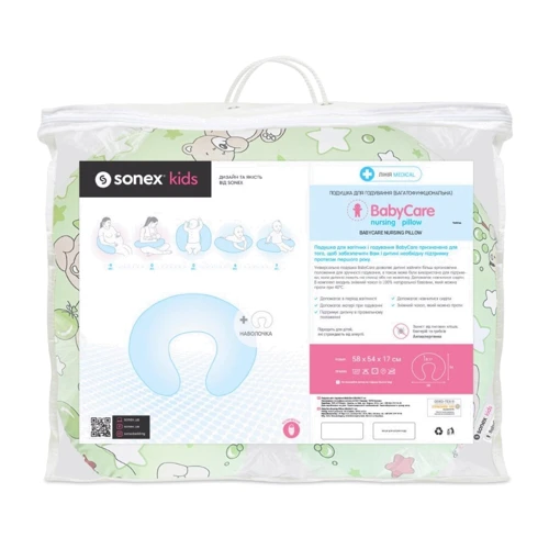 Подушка Sonex для кормления BabyCare 58x54x17 см зеленая (SO102133): Производитель Sonex