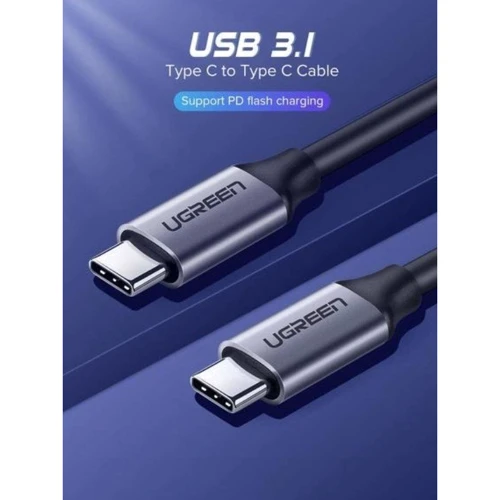 Кабель Ugreen USB-C to USB-C 60W 3A Gen1 5Gbps 1.5m Grey (50751) фото 3