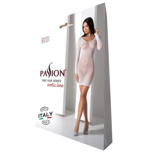 Полупрозрачное мини-платье Passion BS101 One Size white