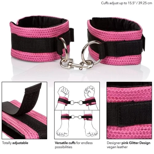 CalExotics Tickle Me Pink Universal Cuffs - универсальные дизайнерские наручники