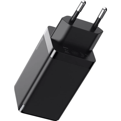 Зарядний пристрій Baseus Wall Charger GaN2 2xUSB-C+USB 65W Black with USB-C Cable (CCGAN2P-B01): Кабель в комплекті USB-C