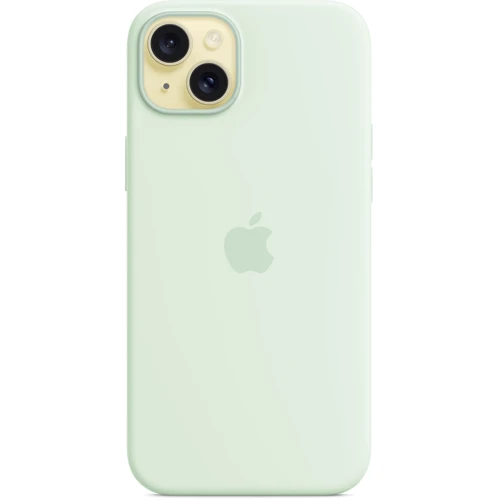 Чехол для iPhone Apple iPhone 15 Plus Silicone Case with MagSafe - Soft Mint (MWNG3ZM/A): Материалы Силикон