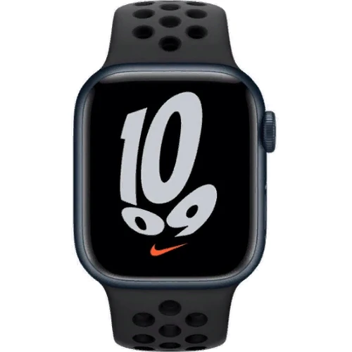 Apple Watch Series 7 Nike 45mm GPS Midnight Aluminum Case with Anthracite/Black Nike Sport Band (MKNC3)