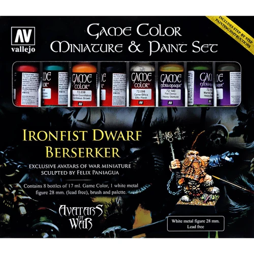 Набор красок Vallejo "Карлик Берсеркер и его металлический кулак", 8 шт.: Производитель Vallejo