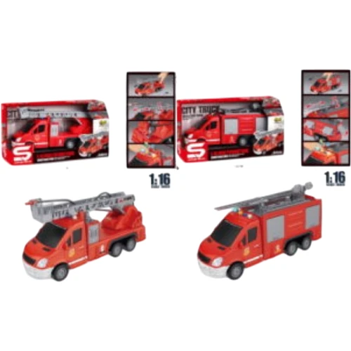 Пожарная машина 27 см брызгает водой 2 вида в ассортименте (JS139-40): Производитель Noname