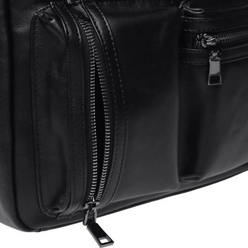 Мужская сумка мессенджер Ricco Grande черная (K16362-black): Застежка Молния