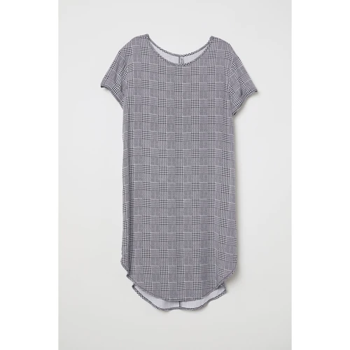 Сукня H & M 4010448 48 чорно-біле повсякденне до середини стегна