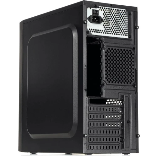 Корпус QUBE QBG10M 400W Black (QBG10M_MN4U3): Материал передней панели пластик