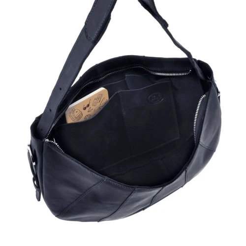 Женская сумка хобо BlankNote синяя (BN-BAG-12-nn): Фактура Матовая, Гладкая