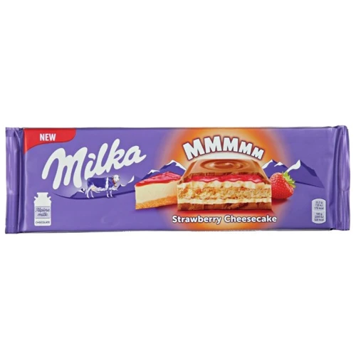 Шоколад Milka Strawberry Cheesecake, 300 г (WT3551)