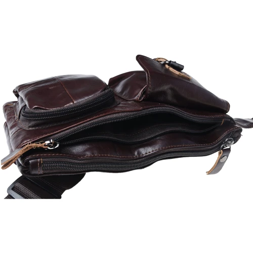 Чоловіча поясна сумка Keizer коричнева (k1886-dark brown): Тип ручки Поясний ремінь, Без ручки