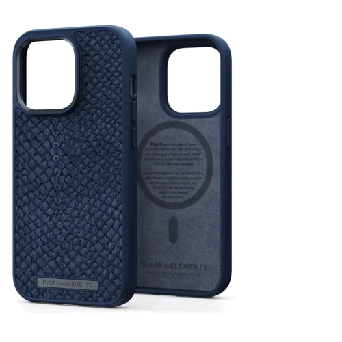 Чохол для iPhone Njord Salmon Leather MagSafe Case Blue (NA41SL01) для iPhone 14 фото 6