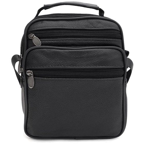 Чоловічі сумки через плече Borsa Leather чорна (K16685-3-black)