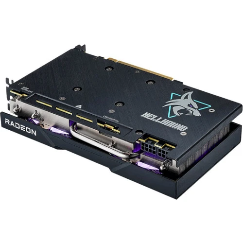 Видеокарта PowerColor Hellhound AMD Radeon RX 7600 XT 16GB GDDR6 (RX 7600 XT 16G-L/OC): Исполнение Трехслотовое