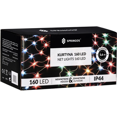 Гирлянда сетка Springos 2 x 2.6 м 160 LED CL4015 Cold White: Длина, м 2